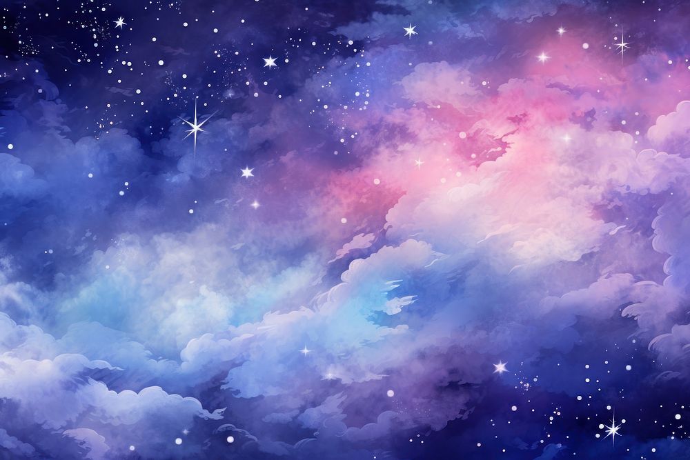 Metaverse in Watercolor style backgrounds astronomy universe.