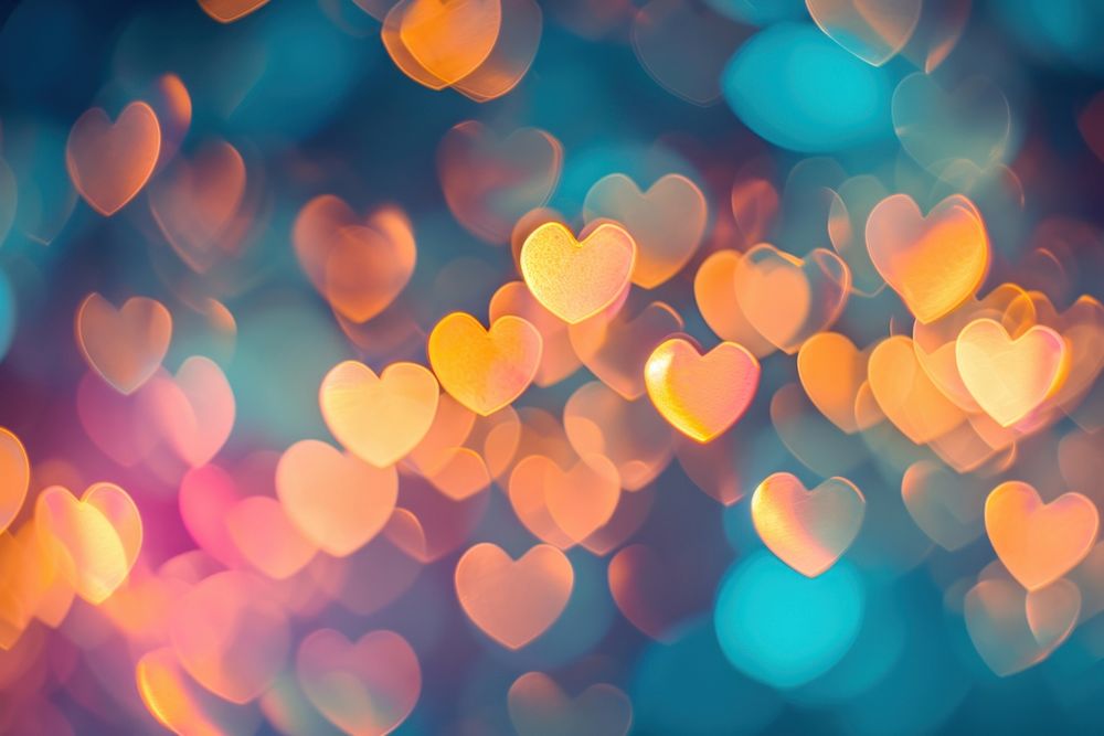 Heart shape pattern bokeh effect background backgrounds light heart.