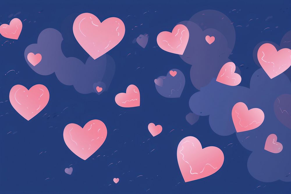  Hearts backgrounds pattern cartoon. AI generated Image by rawpixel.