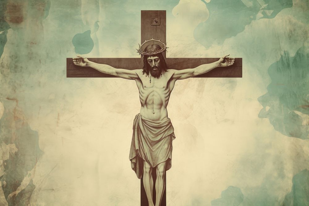 Illustration of jesus cross art crucifix symbol.