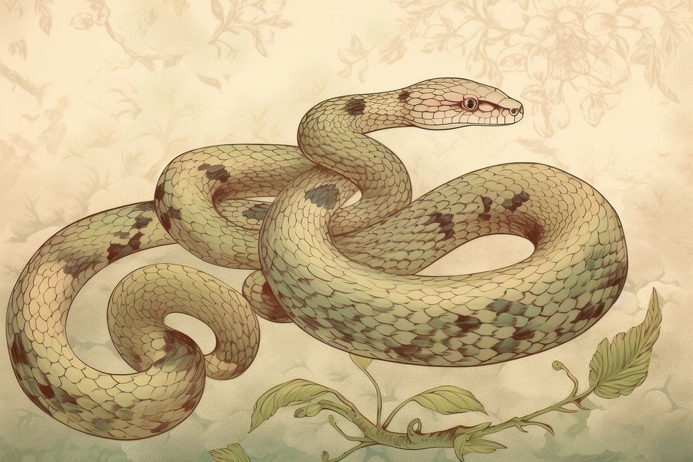 Illustration of snake reptile animal poisonous.