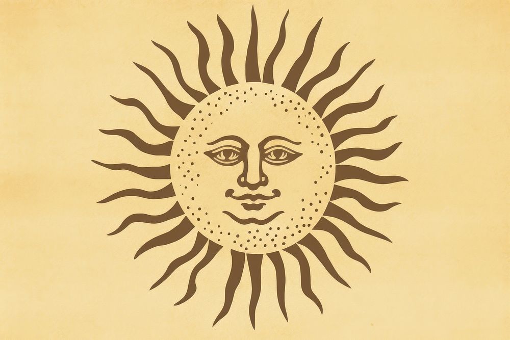 Illustration of sun art painting drawing.