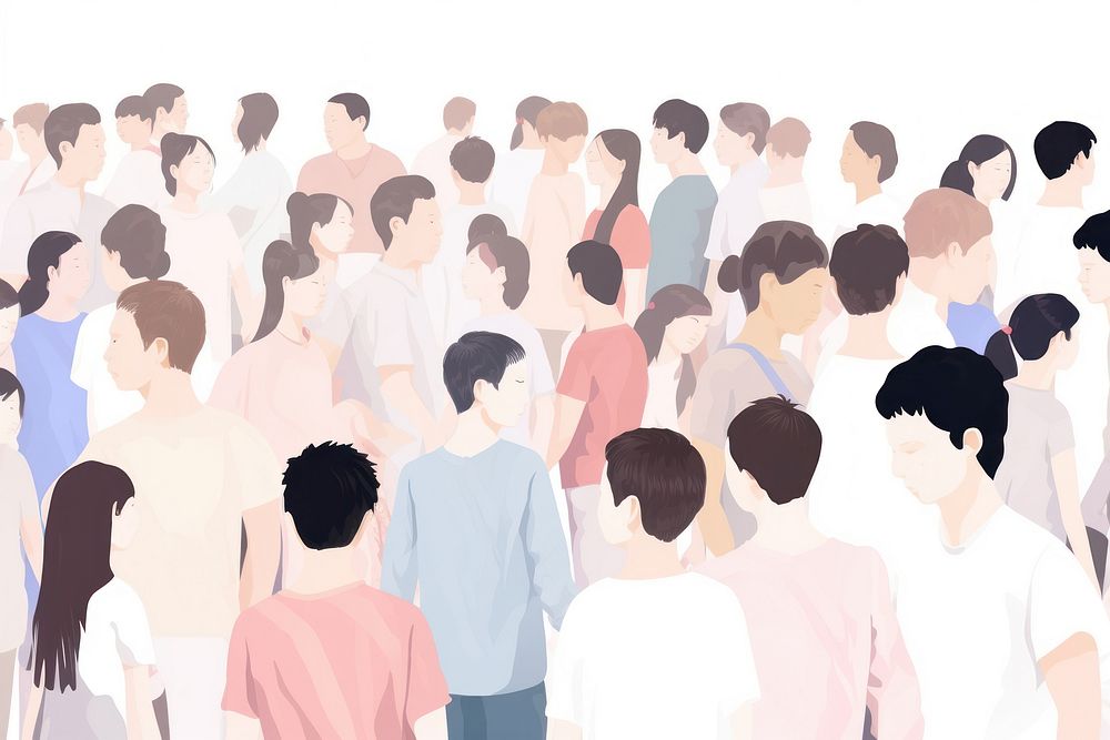 People illustration backgrounds adult togetherness. AI generated Image by rawpixel.