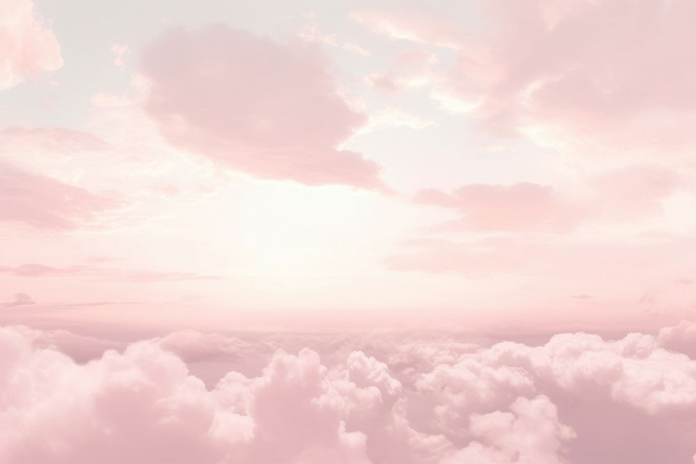  Pink sky backgrounds outdoors horizon. AI generated Image by rawpixel.
