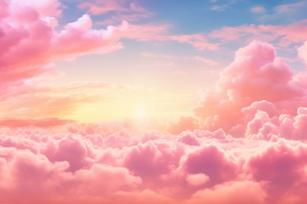  Pink sky backgrounds sunlight outdoors. AI generated Image by rawpixel.