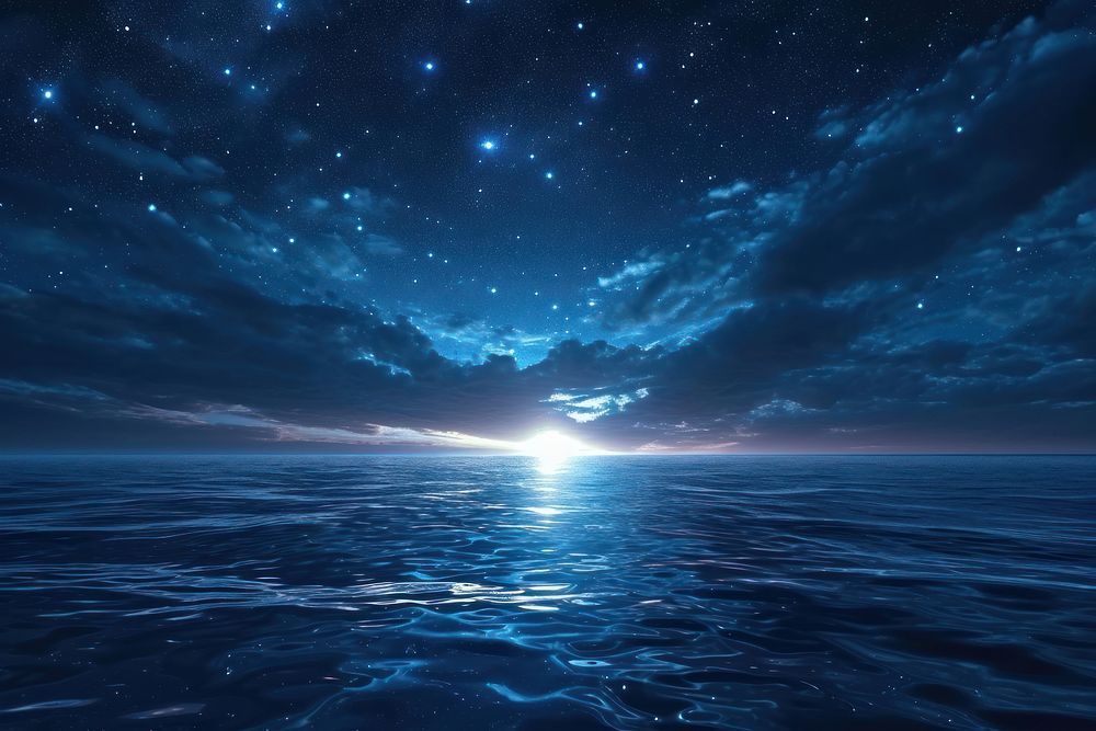 Night starry sky in Ocean ocean backgrounds outdoors.