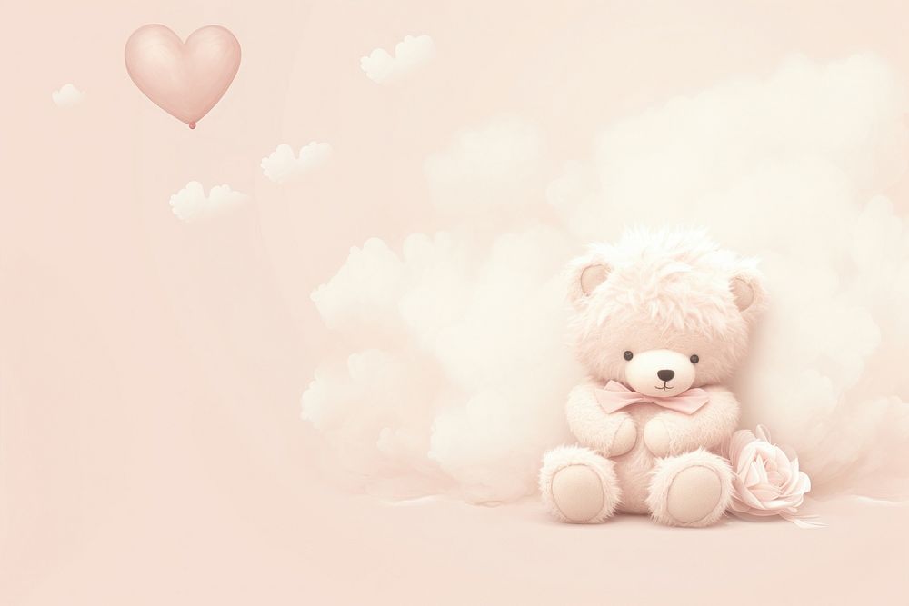  Love background toy creativity teddy bear. AI generated Image by rawpixel.