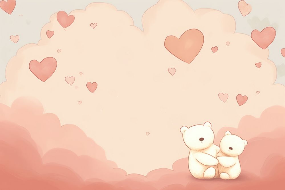  Love background backgrounds heart bear. AI generated Image by rawpixel.