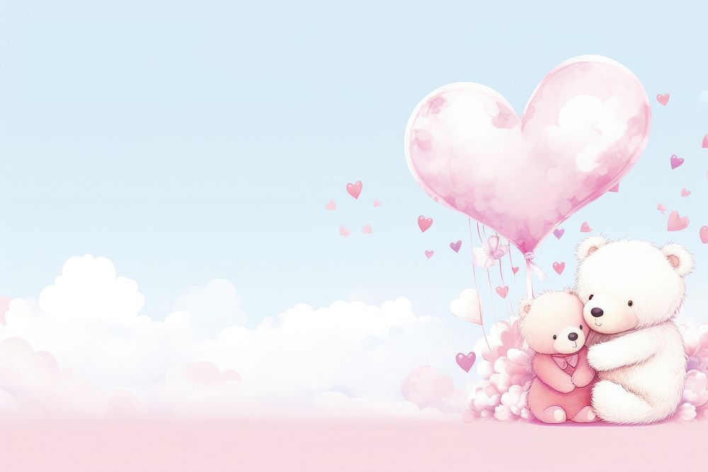  Love background balloon heart toy. AI generated Image by rawpixel.