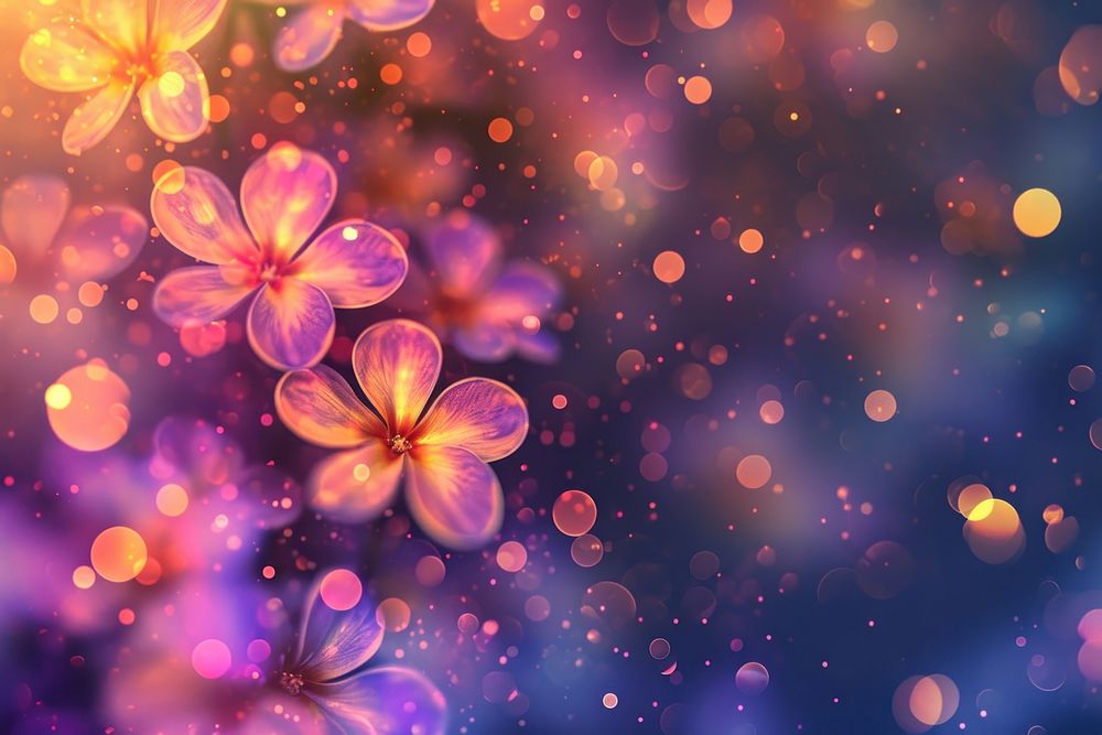 Flower icon pattern bokeh effect background backgrounds outdoors blossom.