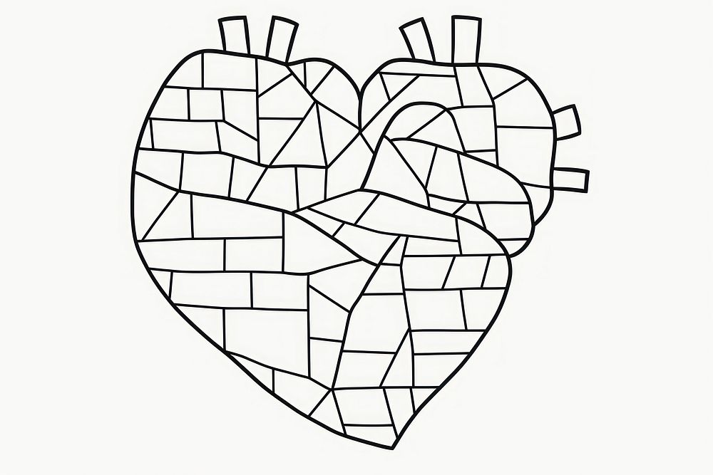 Human heart drawing sketch symbol.