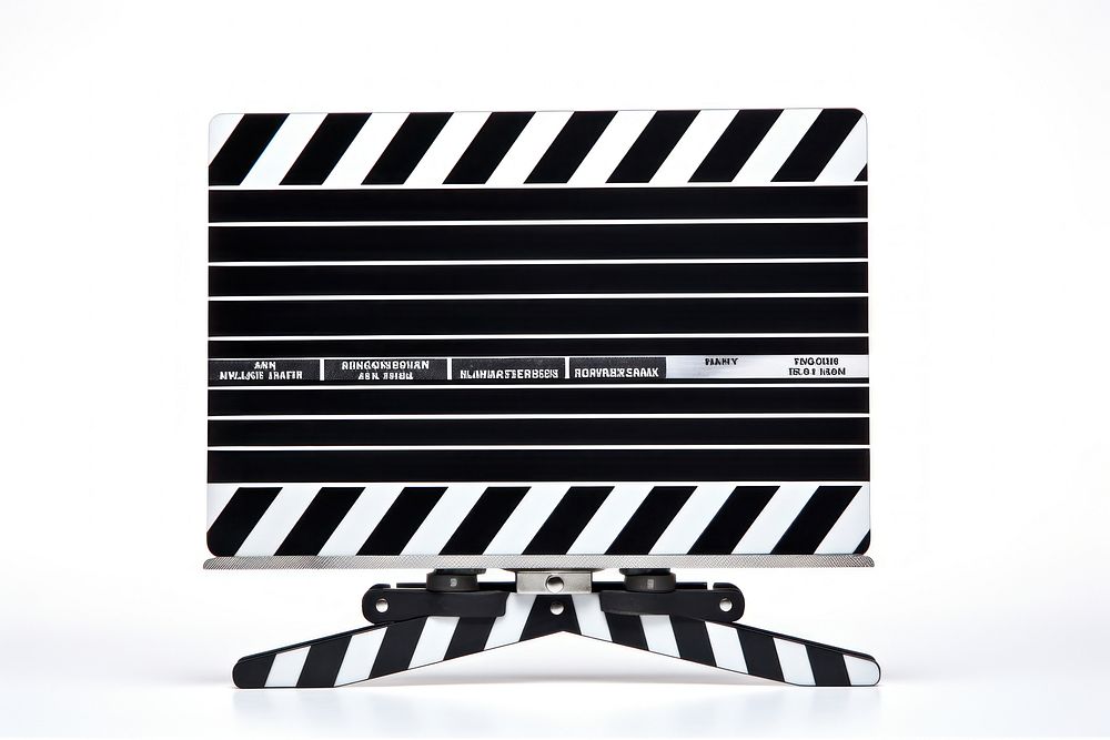 Clapper board video white background clapperboard electronics.