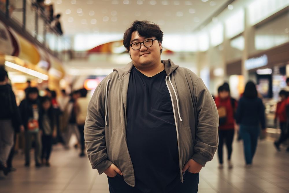 Korean chubby male portrait glasses adult. AI generated Image by rawpixel.