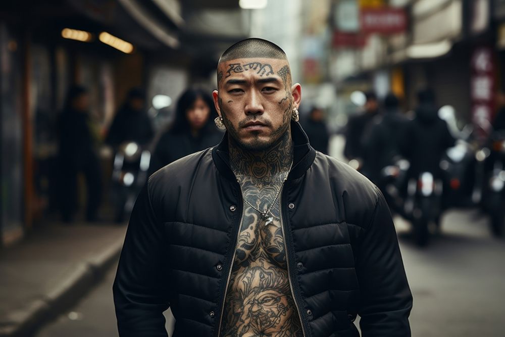 Korean Mafia Street Portrait Tattoo Premium Photo Rawpixel