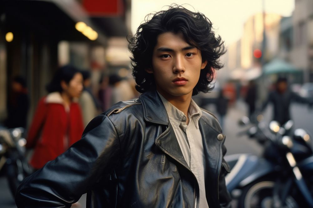Korean male street jacket adult. AI generated Image by rawpixel.