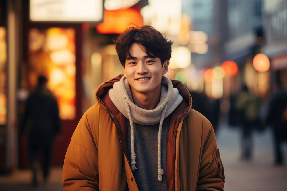 Korean male portrait street adult. AI generated Image by rawpixel.
