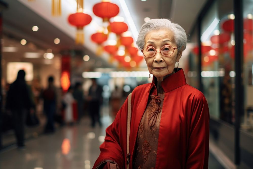 Korean old female adult architecture celebration. AI generated Image by rawpixel.