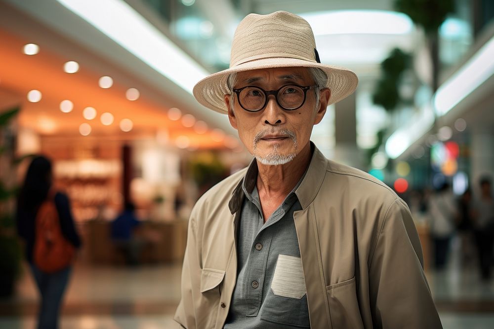 Korean old male adult contemplation architecture. AI generated Image by rawpixel.