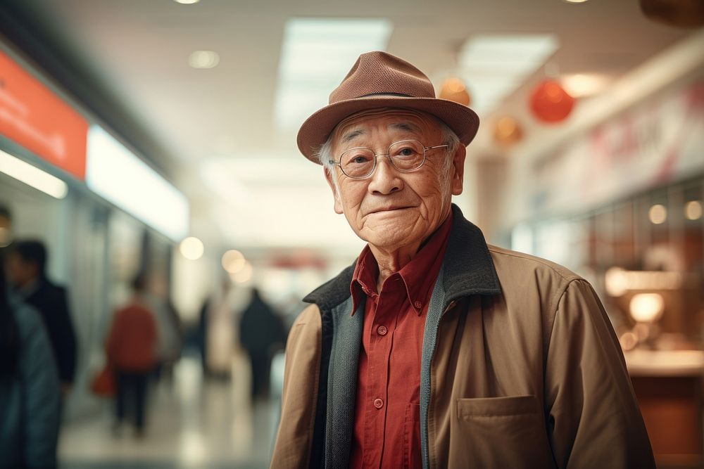 Korean old male portrait glasses adult. AI generated Image by rawpixel.