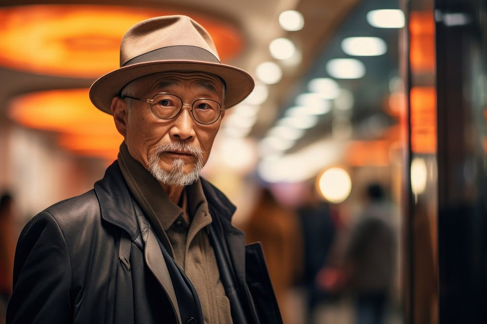 Korean old male portrait adult photo. AI generated Image by rawpixel.