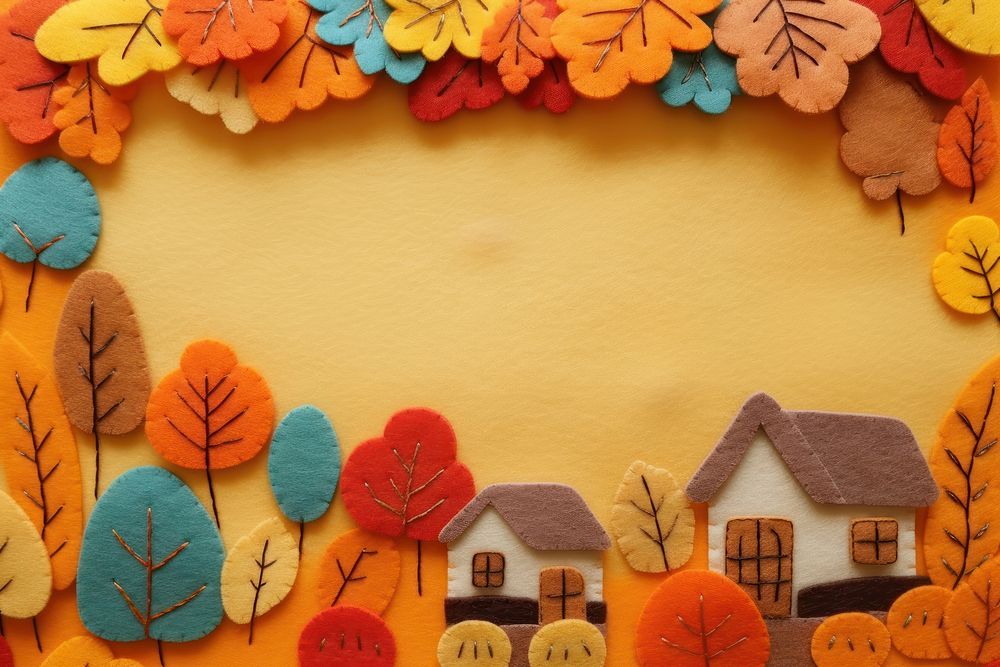 Autumn scene art backgrounds pattern.