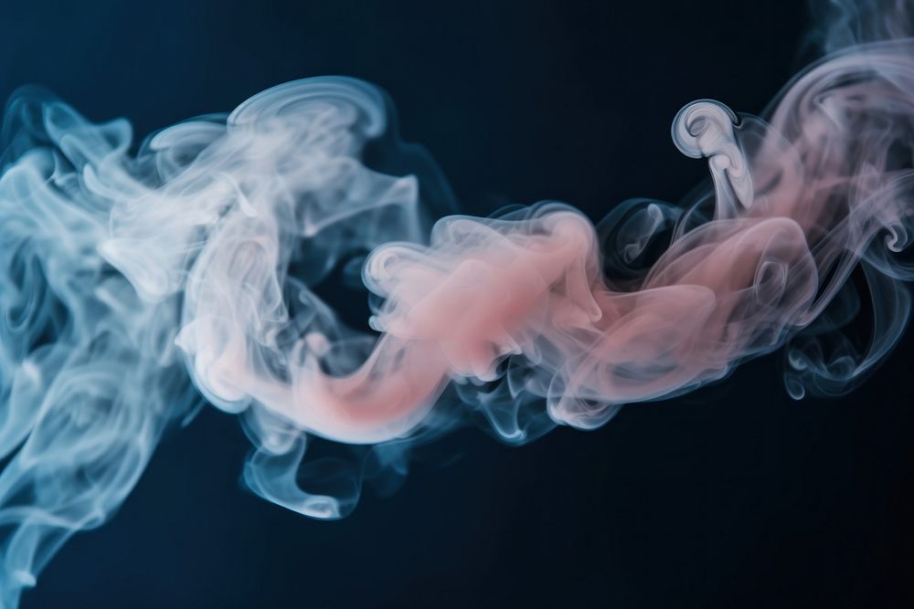 Colorful blue and pink smoke clouds in muted tones smoking backgrounds fragility. AI generated Image by rawpixel.