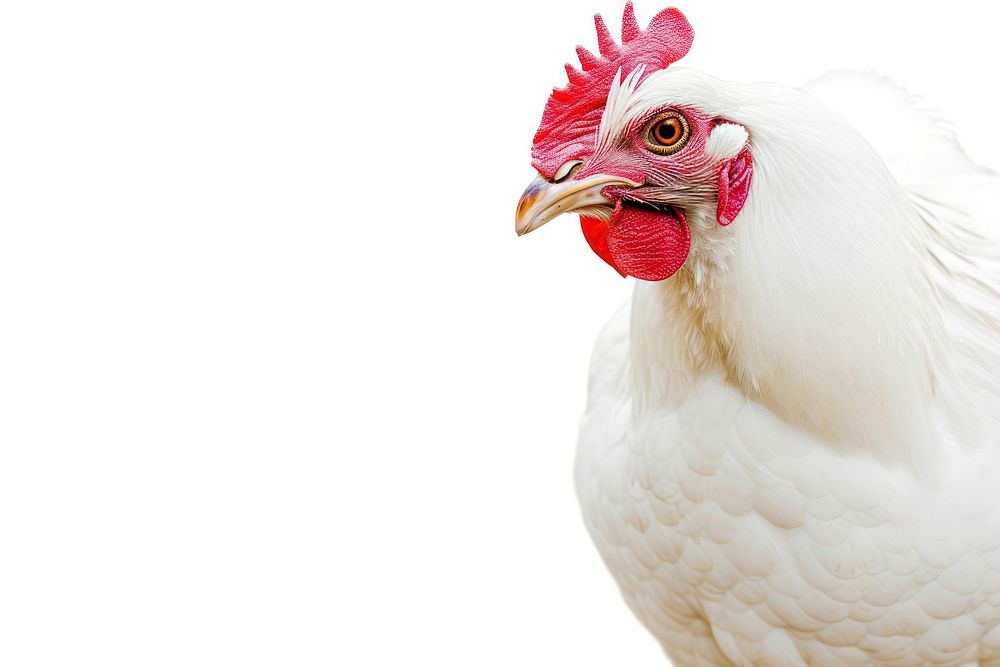 Farm animal chicken poultry white. AI generated Image by rawpixel.