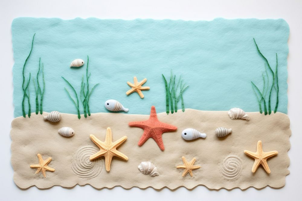Photo of felt Beach art creativity starfish.