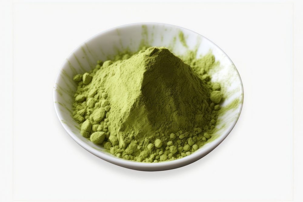 Instant matcha green tea powder ingredient freshness. AI generated Image by rawpixel.