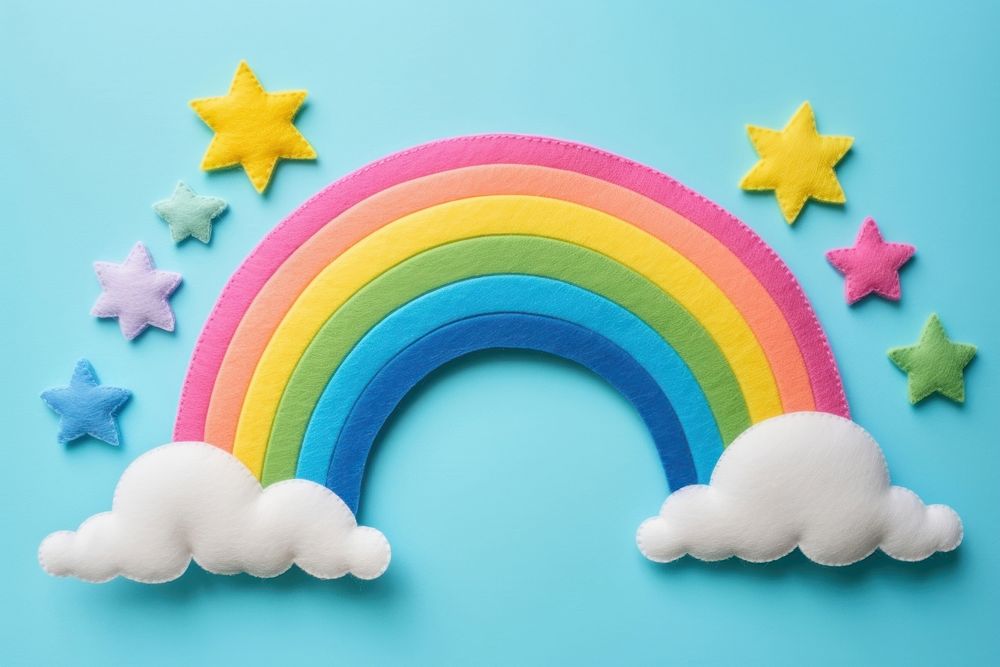 Mountain and rainbow creativity decoration spectrum.