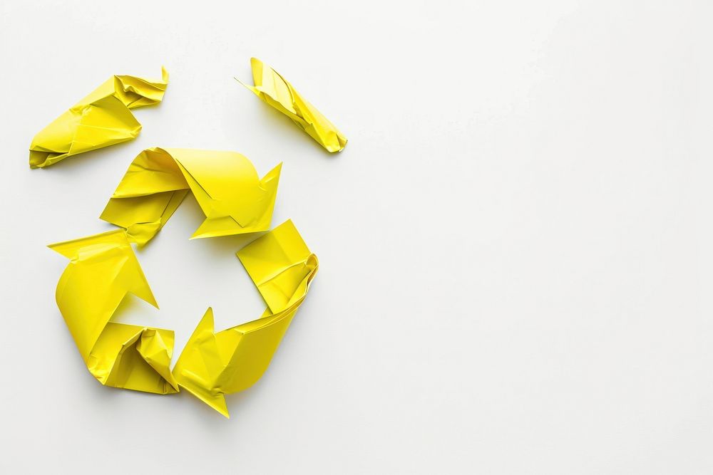 Recycle origami paper white background. AI generated Image by rawpixel.