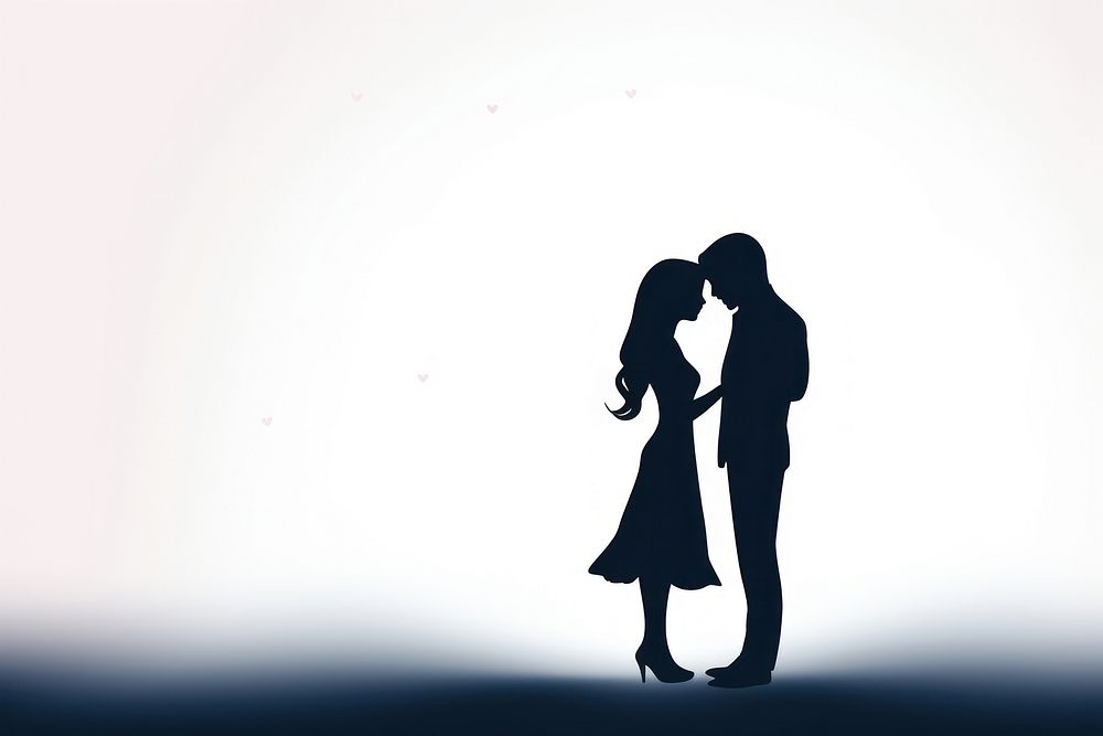  Couple silhouette adult love. AI generated Image by rawpixel.