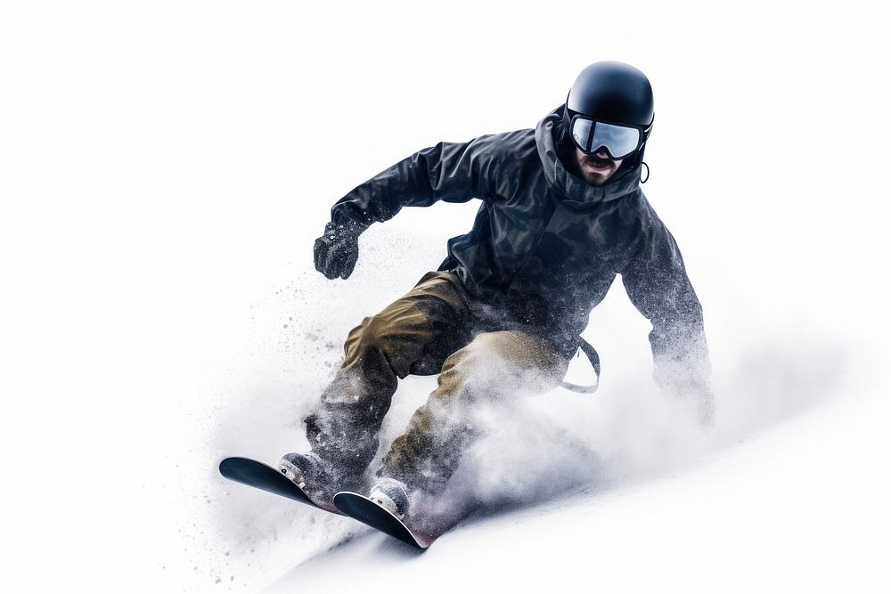 Snowboarder snow snowboarding recreation. AI generated Image by rawpixel.