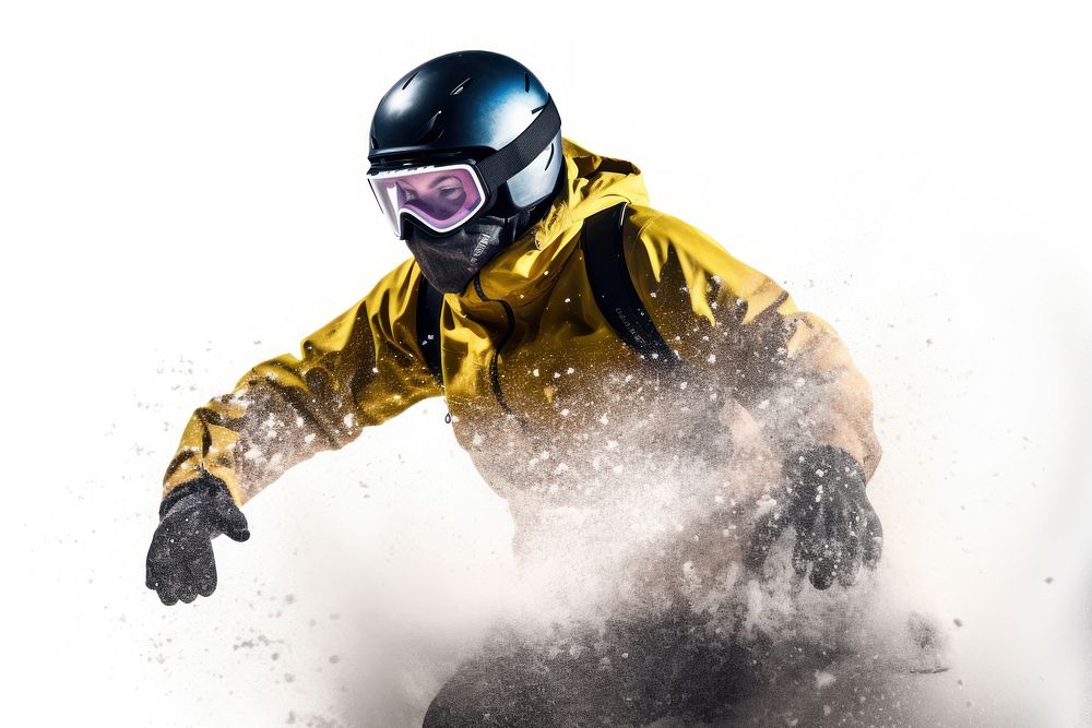 Snowboarder snow snowboarding adventure. AI generated Image by rawpixel.
