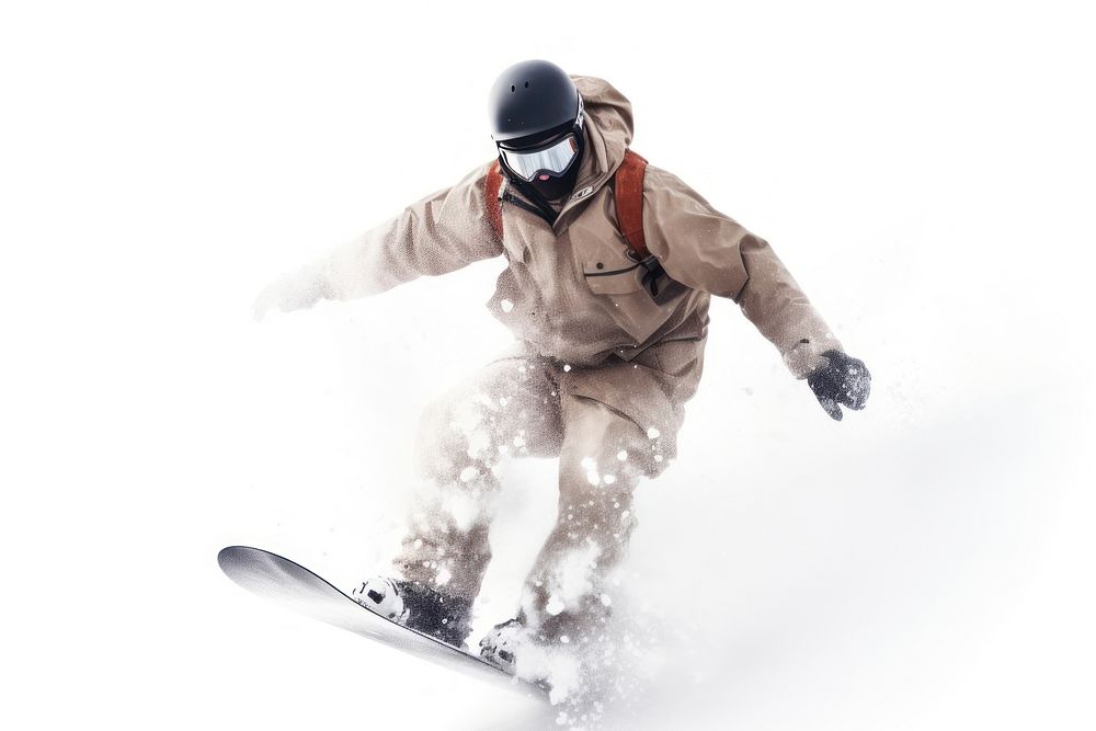 Snowboarder snow snowboarding recreation. AI generated Image by rawpixel.