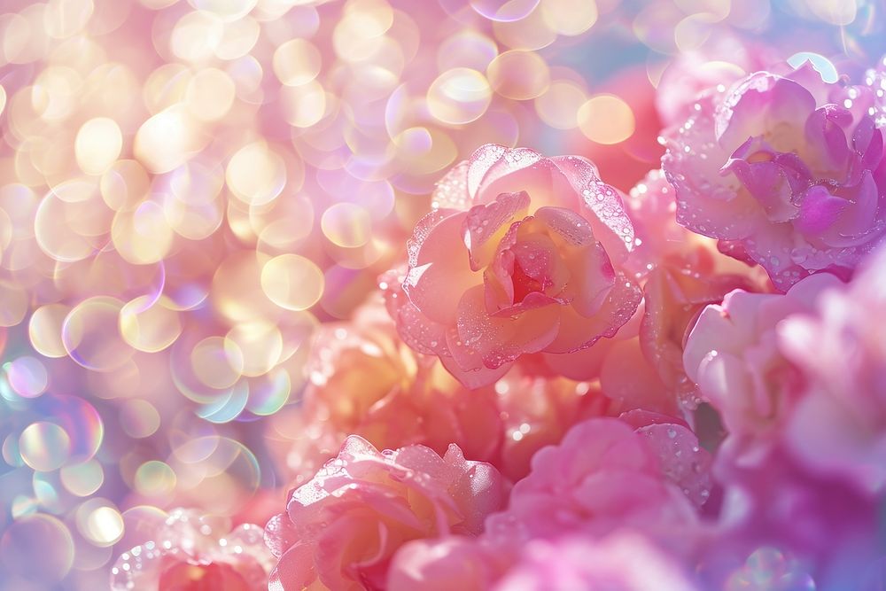 Rose shaped pattern bokeh effect background rose backgrounds outdoors.