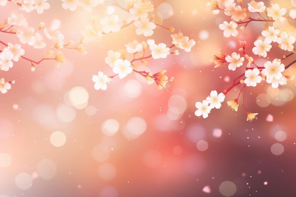 Sakura pattern bokeh effect background backgrounds outdoors blossom.