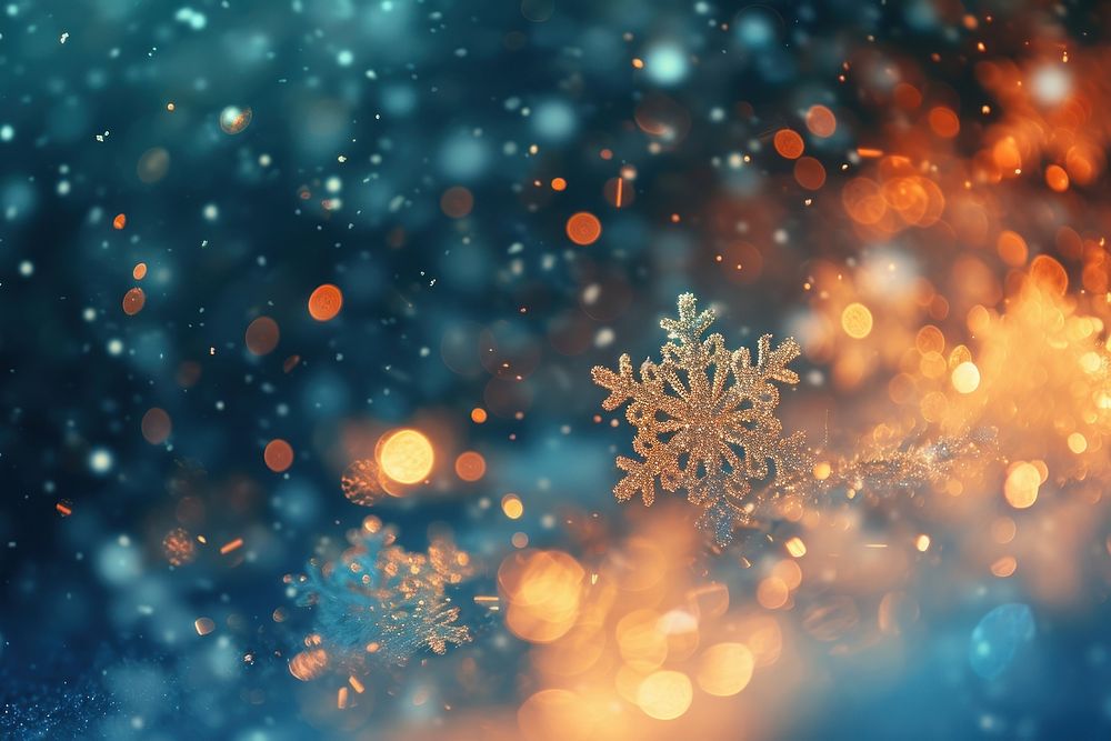 Snowflake shaped pattern bokeh effect background snowflake backgrounds outdoors.