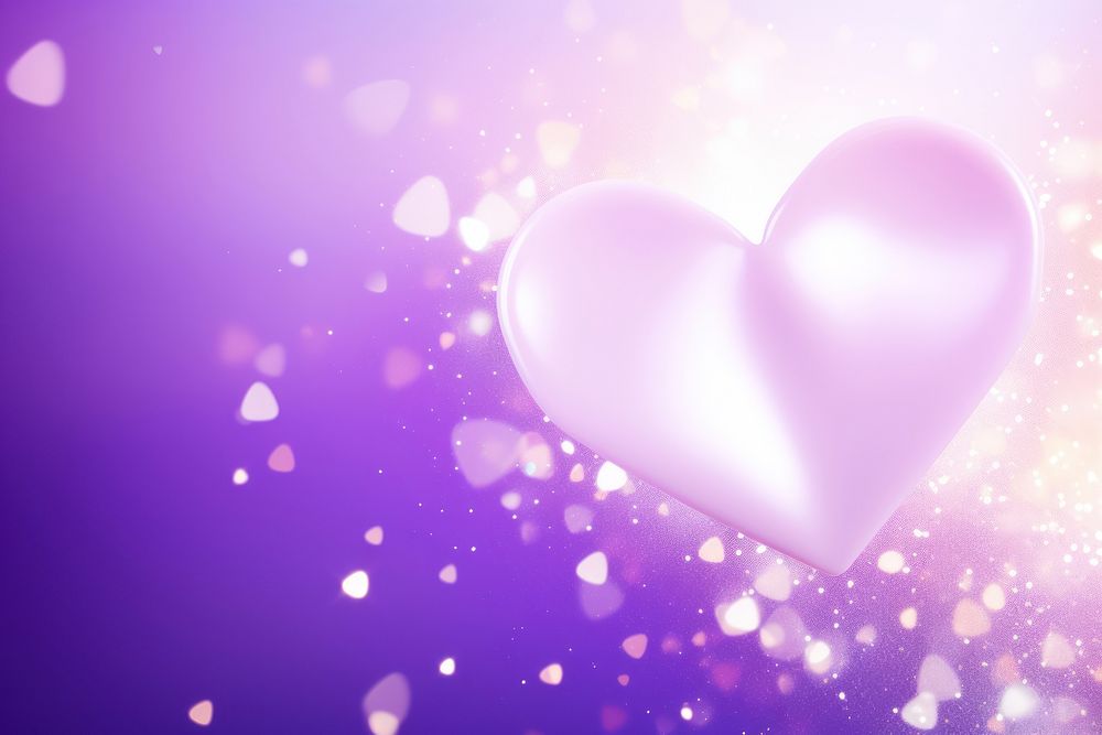  Hearts backgrounds purple illuminated. AI generated Image by rawpixel.