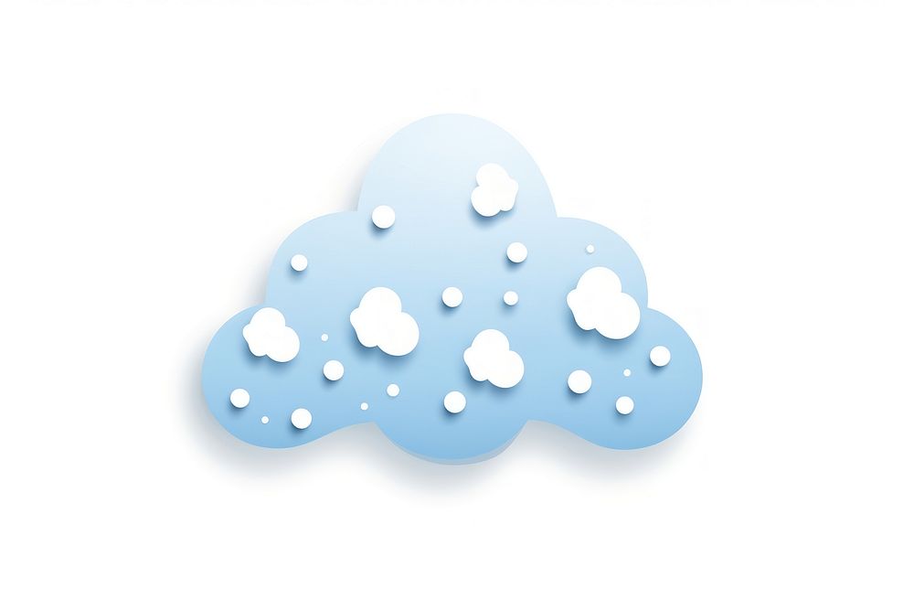 Clean white background snowy weather icon isolate object no shadow. AI generated Image by rawpixel.