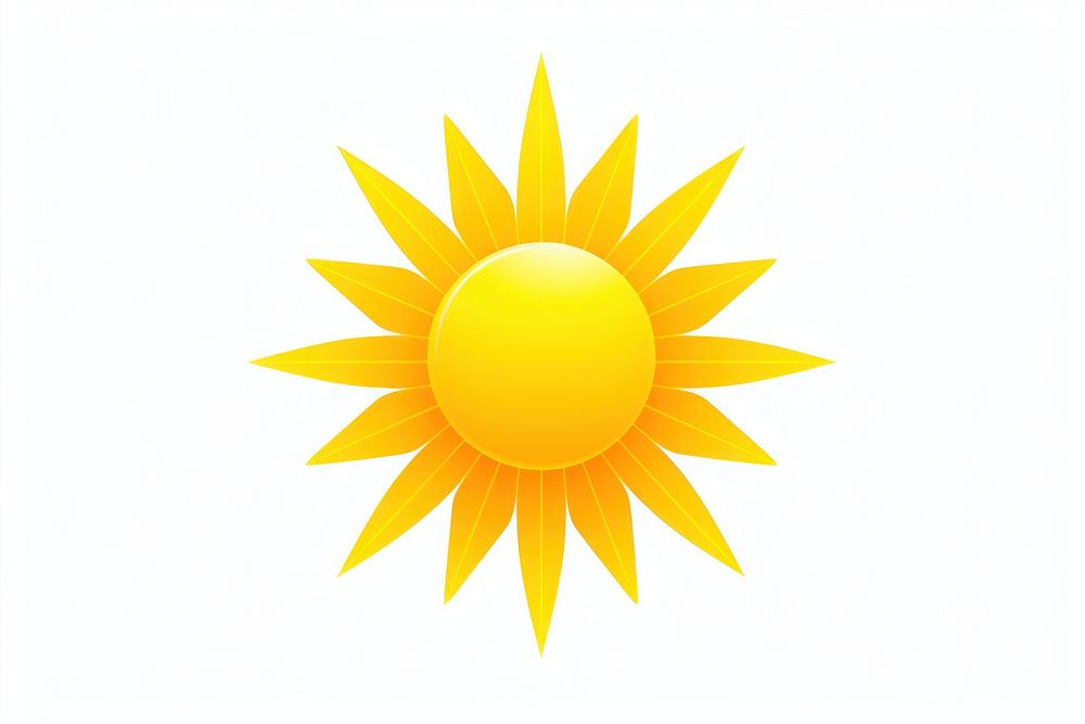 Clean white background sunny weather icon isolate object no shadow. AI generated Image by rawpixel.