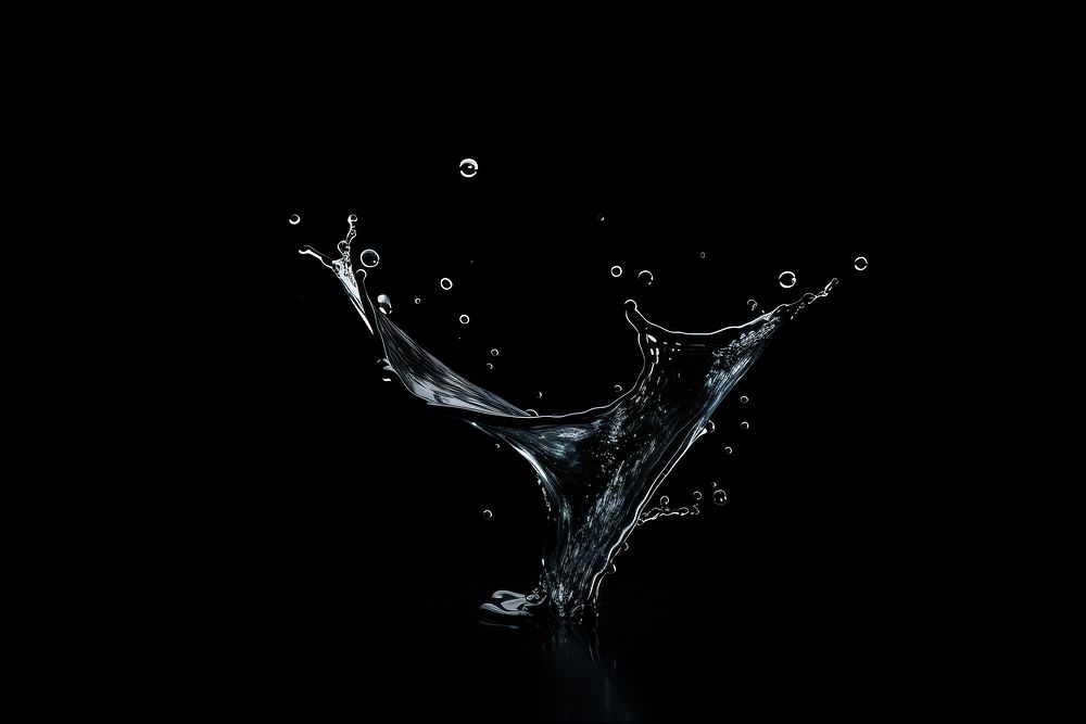 Water splash isolated black black background refreshment.