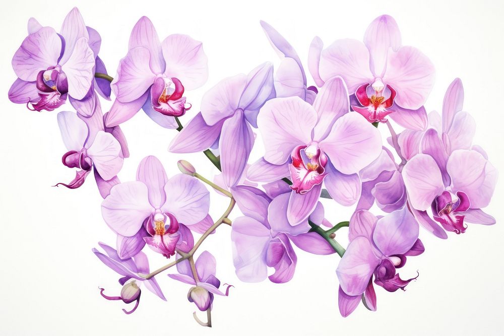 Orchid flower blossom plant inflorescence. AI generated Image by rawpixel.