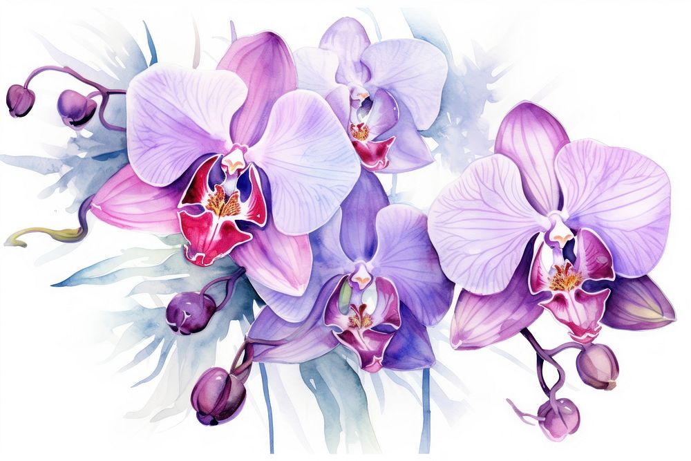 Orchid flower plant inflorescence creativity. AI generated Image by rawpixel.