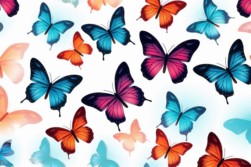 Butterfly vector background pattern backgrounds animal. AI generated Image by rawpixel.