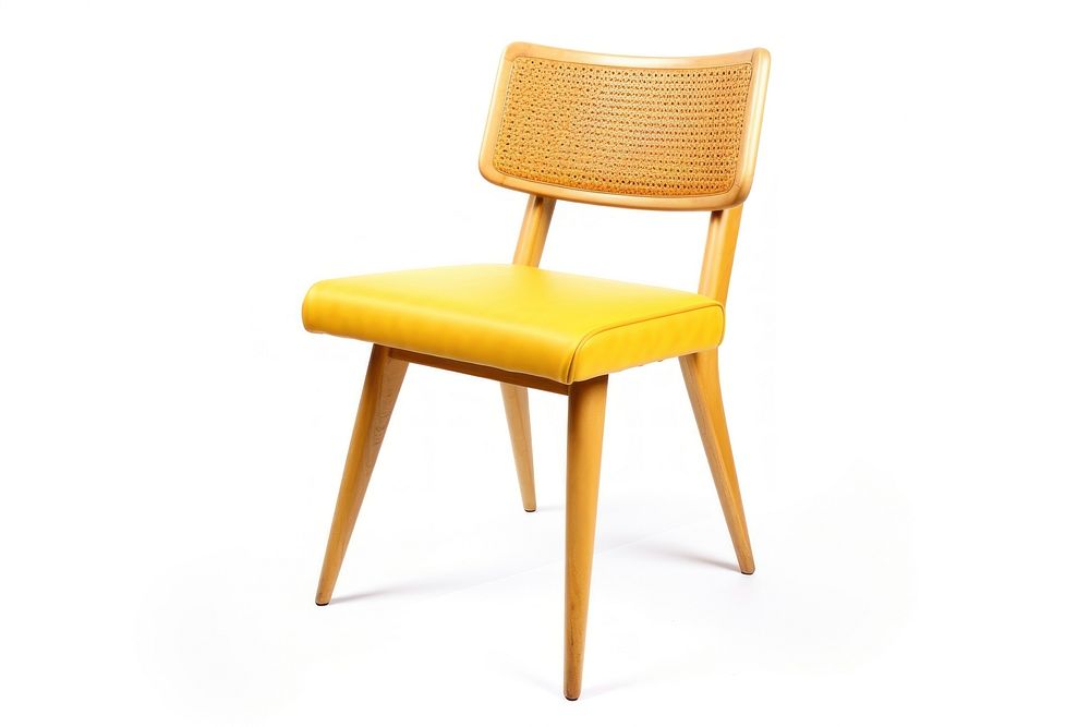 Chair featuring furniture yellow table.