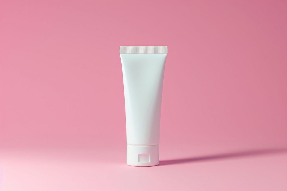 Handcream tube pink toothpaste cosmetics.