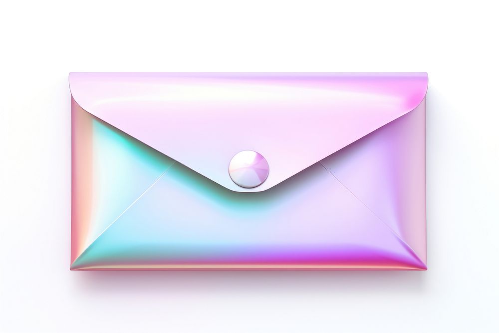 A 3D envelope white background letterbox gemstone.