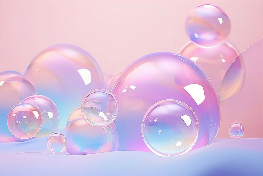 Bubbles sphere transparent lightweight.
