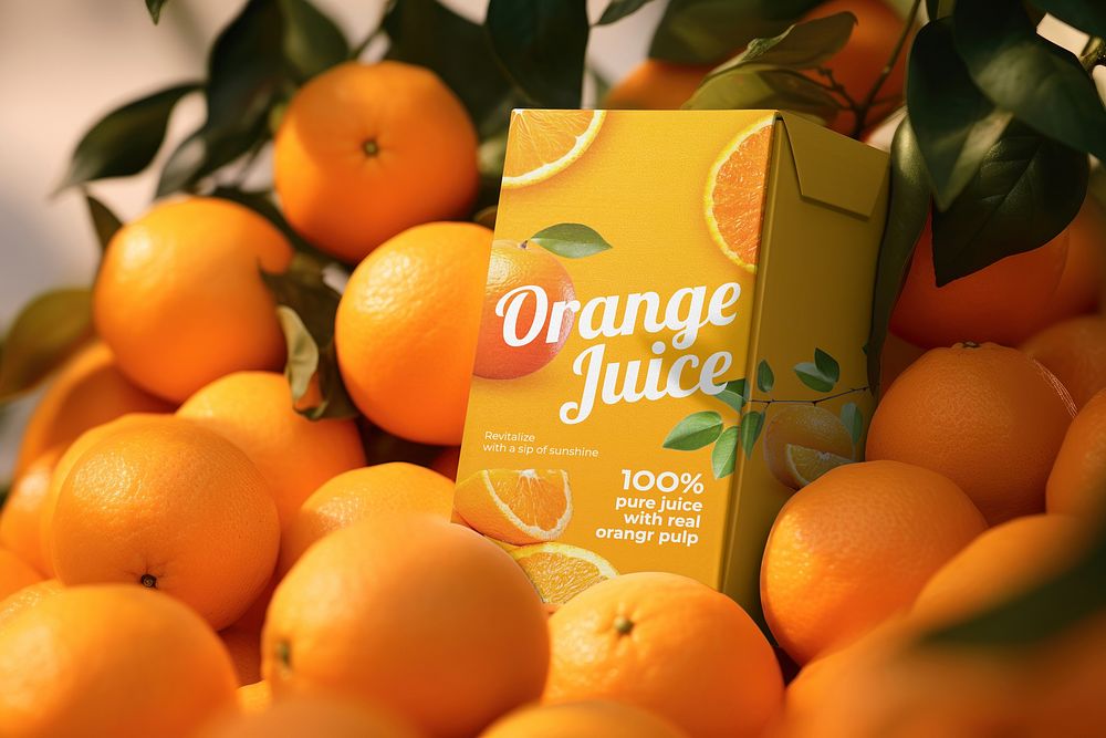 Orange juice box
